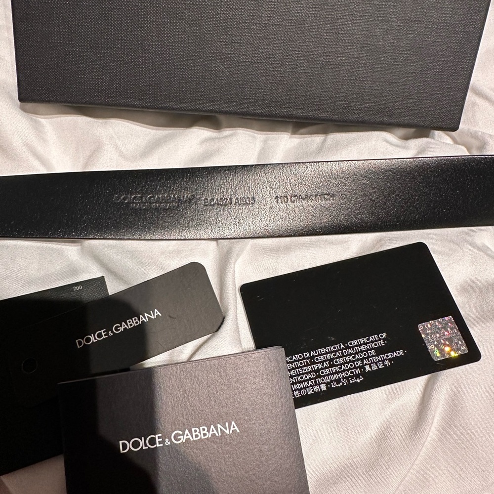 Dolce & Gabbana Black Leather Belt
